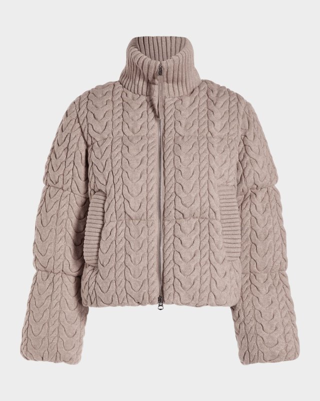 Reggie Cable-Knit Puffer Jacket